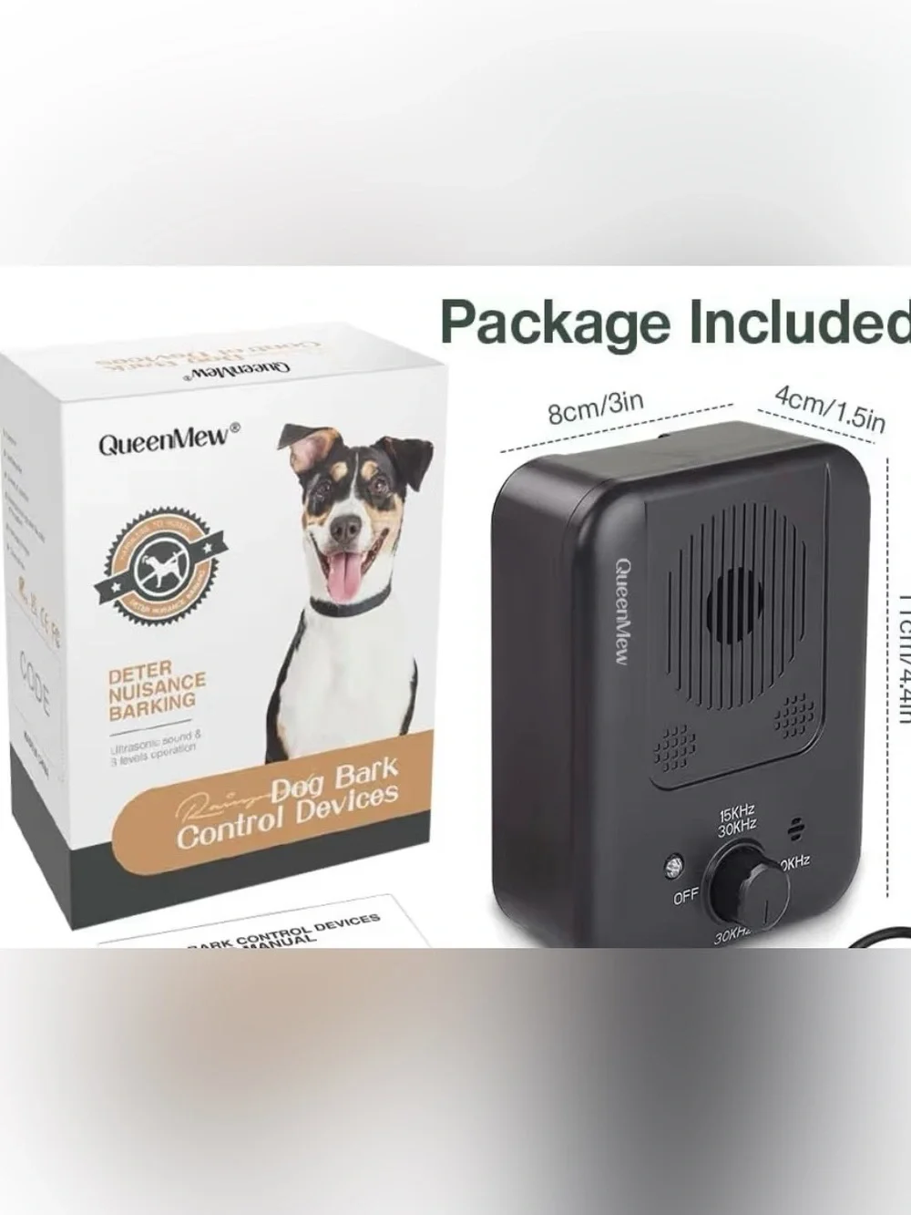 Black Dog Bark Control Device - Ultrasonic Trainer